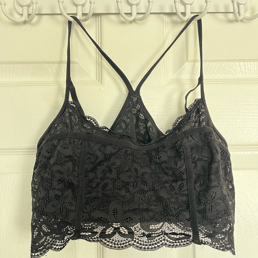 aerie bralettes with velvet trim and lace